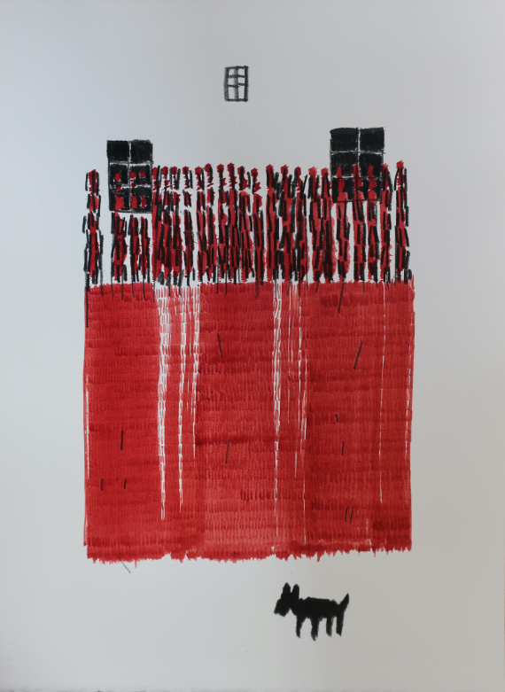 02_HINTERBERGER_Luise Kloos_38x28cm_Kohle und Tusche auf Papier_2021_IMG_2560
