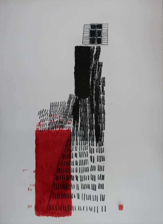 03_HINTERBERGER_Luise Kloos_38x28cm_Kohle und Tusche auf Papier_2021_IMG_2562